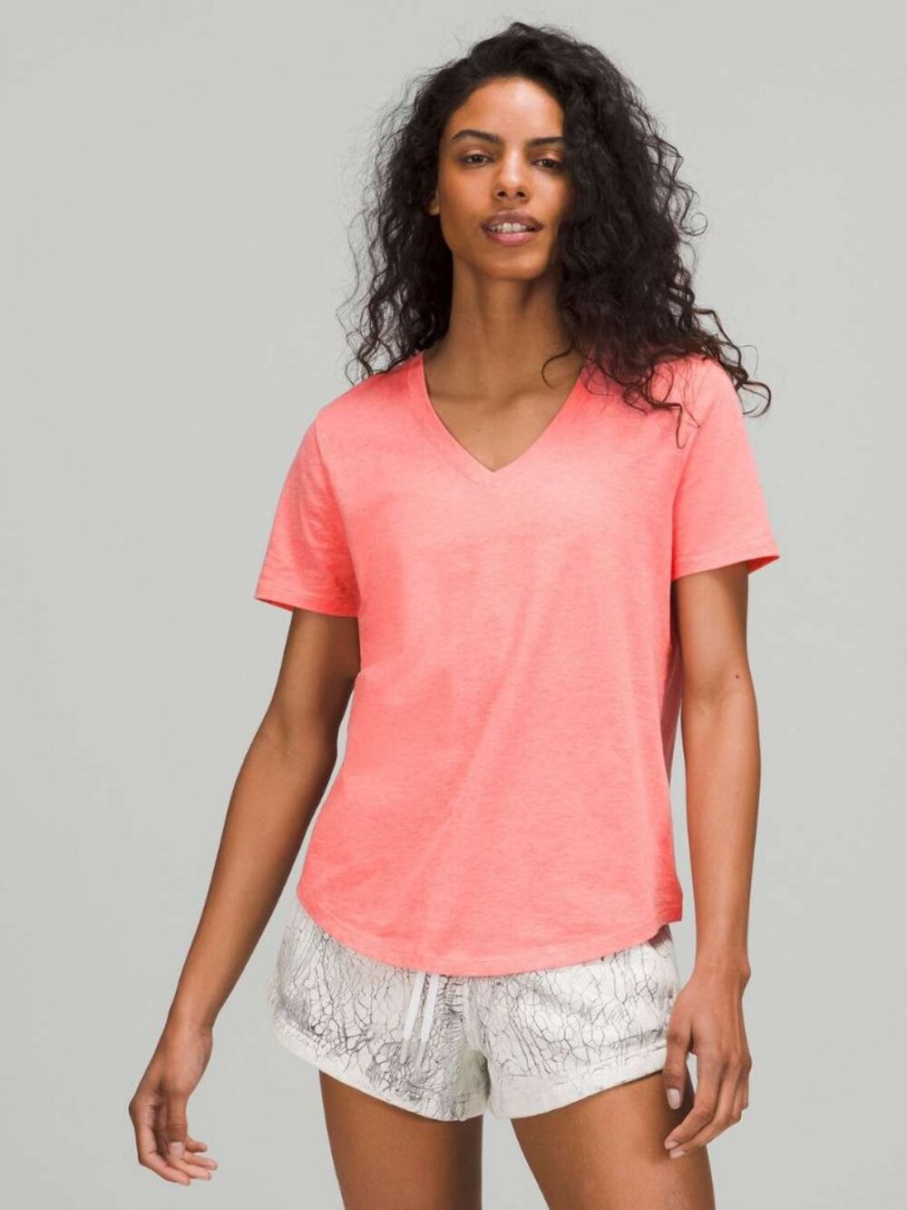 Lululemon Women's Love V-Neck T-Shirt - Heathered Pink